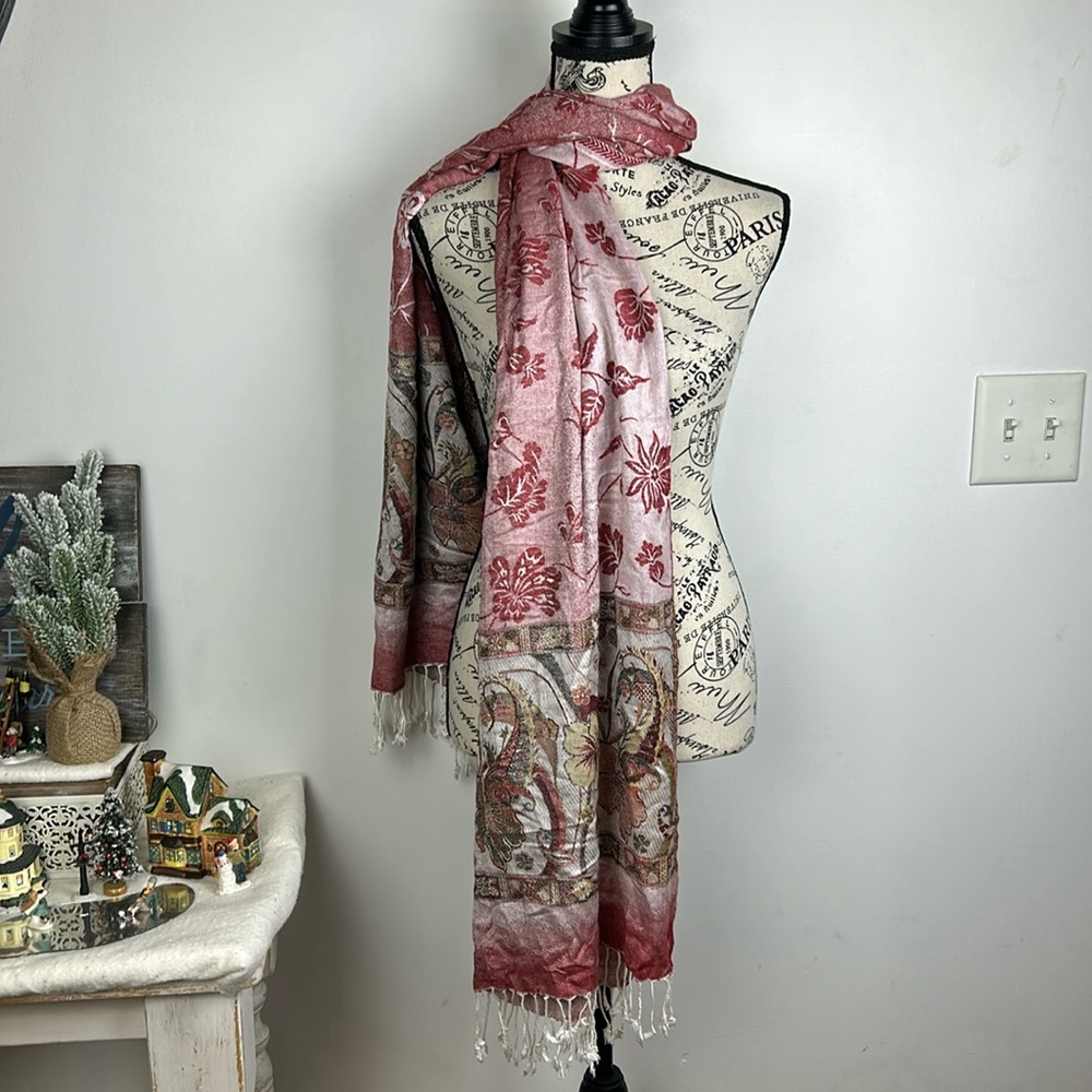 100% Pure Oswal Floral Scarf Wrap